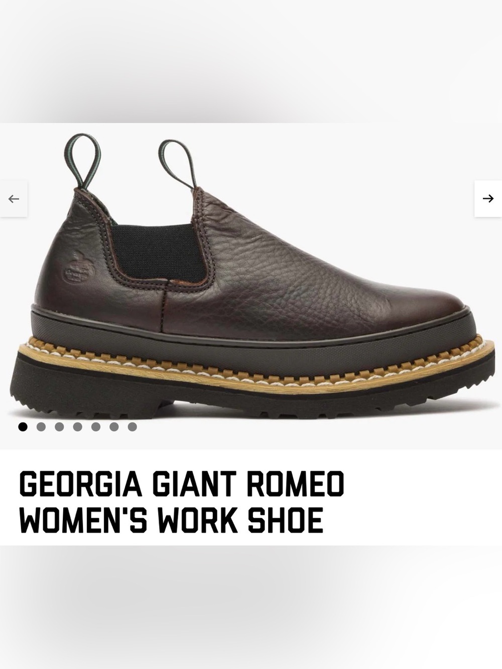 Georgia Boot Women's Work Boot in Dark Brown